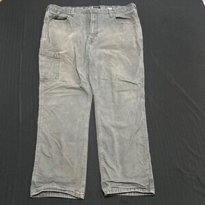 Ariat Rebar M4 Relaxed Straight Leg Work Pants Mens 40x30 Grey Canvas Utility